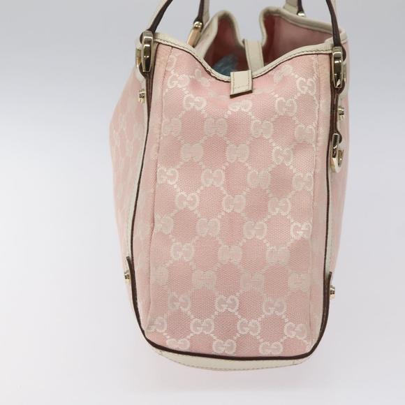 GUCCI GG Canvas Tote Bag Gold Pink 130736 Auth EC310 - Picture 3 of 16